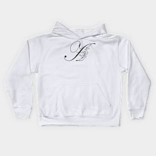 Letter A with Olive Branch Kids Hoodie